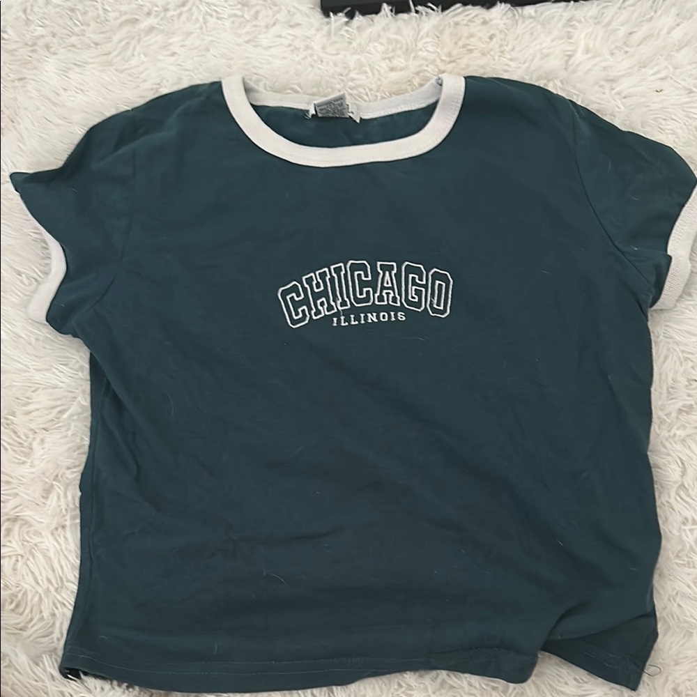 Rue21 Teal T-Shirt with White Trim